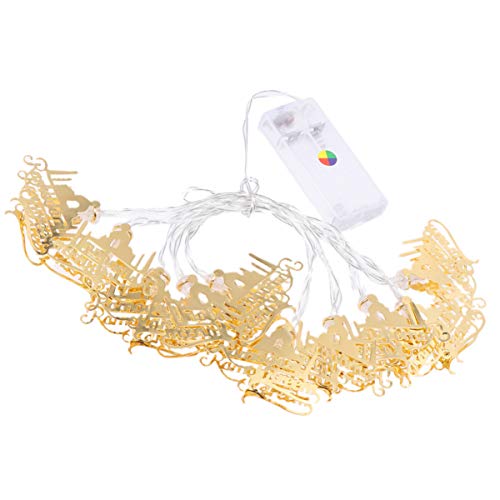 Uonlytech Ramadan Letter String Light LED Eid Mubarak Flash String Light Muslim Decorative Light Home Décor for Ramadan Event Party Festival(Warm White)