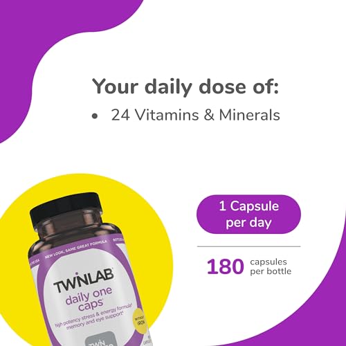 Twinlab Daily One Caps Without Iron - Nutritional Supplement with Zinc, B Vitamins, Magnesium, and More - 180 Capsules - Thumbnail 3