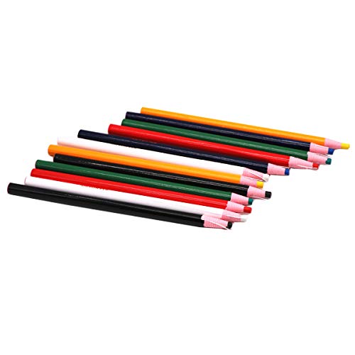 Sewing Mark Chalk Pencil Tailor's Marking and Tracing Tools Free Cutting Chalk Sewing Fabric Pencil (12 pcs)