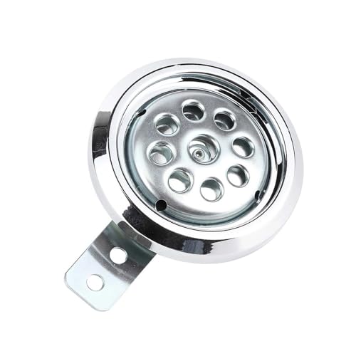 Bocina potente de 12 V para moto con carcasa de panal cromada de 85 mm
