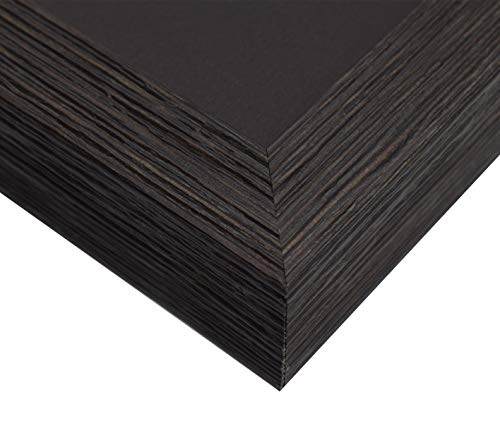 Space Art Deco, 11.5X11.5 Frame With 2 Opening Black Over Gold Double Mat Fits A 8.5X5.5 Business License And A Dollar Bill Frame, Easel Stand And Wall Mounting (Dark Brown Textured Design) #TOP3