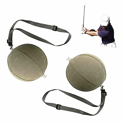 No Brand Golf Swing Training Aid Tool Swing Training Aid Ball Swing Trainer Tool Unisex Golf Posture Motion Correction Trainer for Beginner and Kid to Forming The Correct Muscle Memory,2 Pack