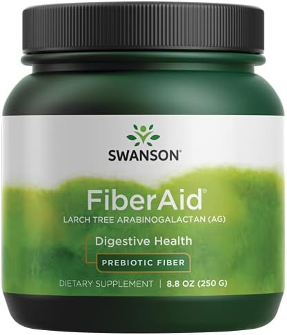 Swanson FiberAid – Larch Tree Arabinogalactan (AG) Powder – Fiber Drink Mix Promoting Digestive Health and Supports Gastrointestinal Health – (8.8oz)