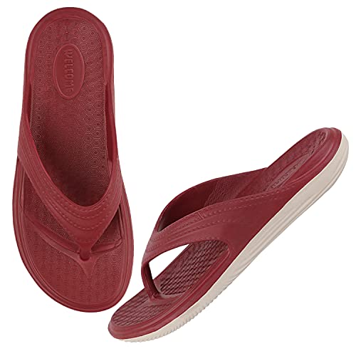 Image of WELCOME Women's Extra Soft Slippers with Cushion FootBed for Adult | Comfortable & Light Weight| Stylish & Anti-Skid| Waterproof & Everyday Flip Flops for Ladies /Girls