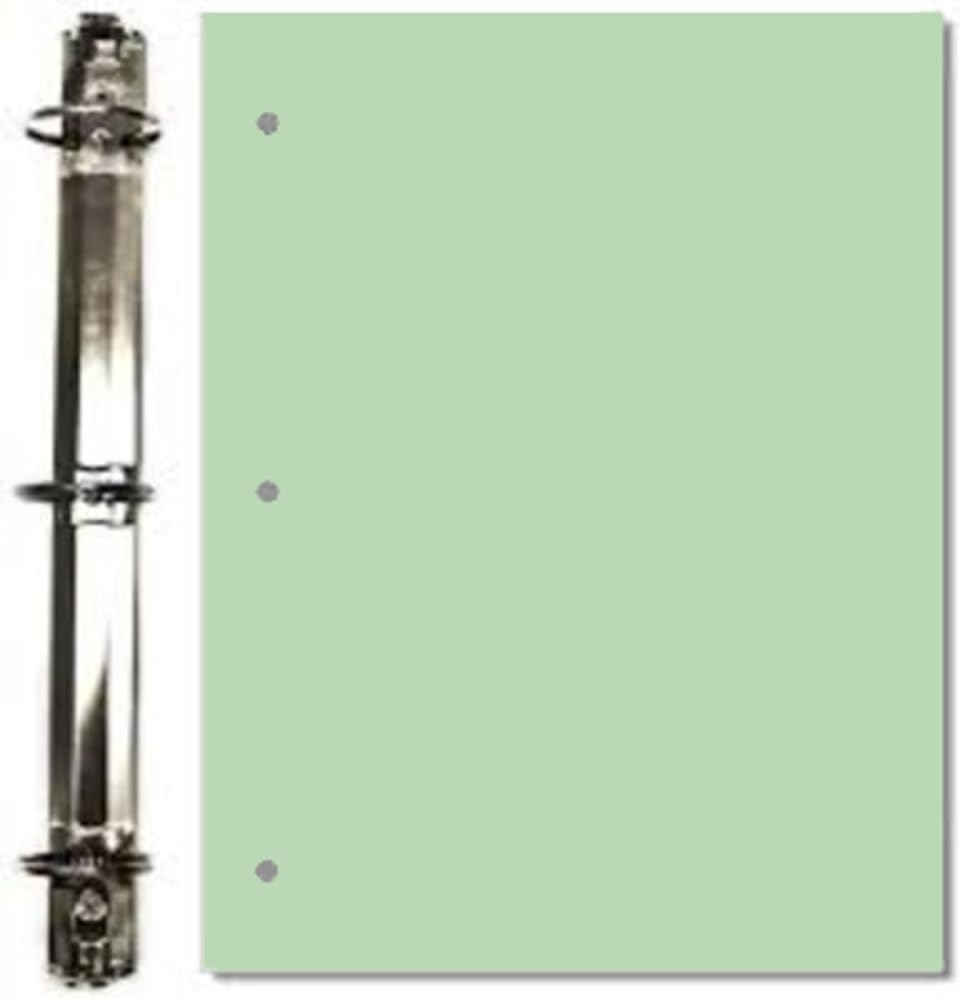 Copy Printing and Writing Colored Paper, 20 Pound - 75 Gsm, 3 Hole Punch, 500 Sheets per Ream. (Green)
