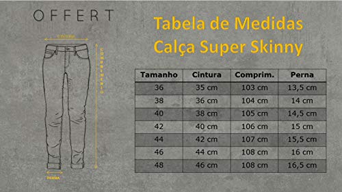 CALÇA JEANS PREMIUM SUPER SKINNY AZUL OFFERT (40)