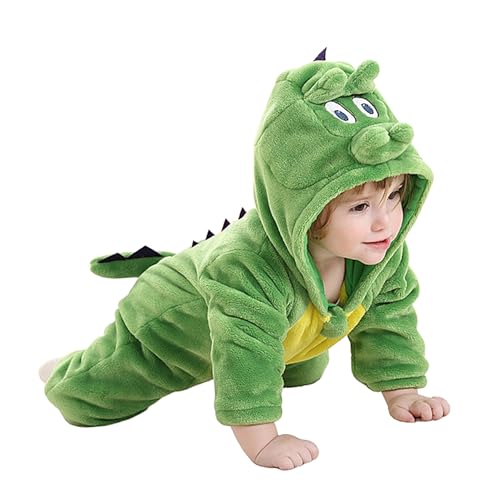 TONWHAR Unisex-Baby Animal Onesie Costume Cartoon Animal Outfit Homewear Kids' One-Piece Rompers(2-3T, Dinosaur)