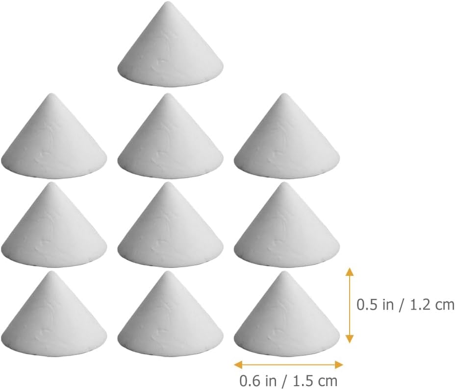 NUOBESTY 30Pcs Ceramic Pottery Kiln Nails 0.59X1.41In Refractory Support Nails for Clay Firing Pottery Kiln Tools Durable Glaze Firing Accessories