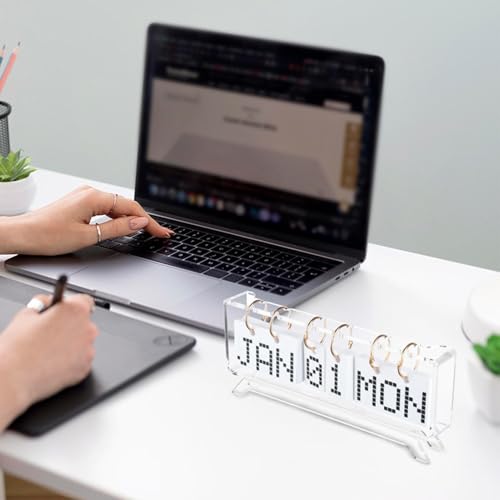 Comptoir transparent et calendrier de bureau réversible anti-oubli - 2
