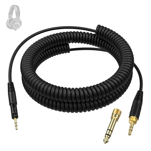 Image of Zosvoses ATH M50x Replacement Cable Compatible with Audio Technica ATH-M50x, ATH-M40x, ATH-M60x, ATH-M70x Headphones, 5-10ft