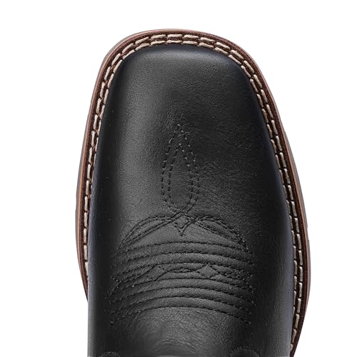 Image of Cowboy Boots For Men - Mens Square Toe Western Boot With Flag, Faux Leather Booties, Botas Para Hombre Vaqueras Suitable For Concert, Daily, Wedding