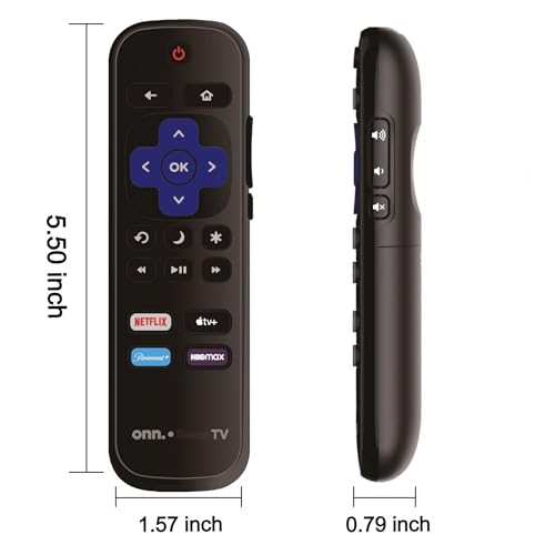 Image of OEM Replacement Remote Control Compatible with All ONN. Roku Smart 4K Ultra TVs【Only Works with Onn. Roku TV, Not for Stick and Box】 (Netflix /Apple TV+ /Paramount+ /HBO Max)
