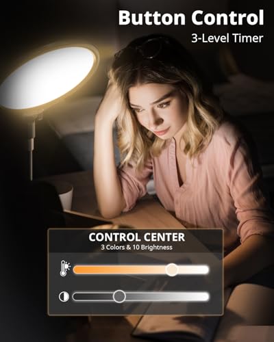 Image of UBeesize 10.5in Laptop Ring Light with Stand and Phone Holder for Desk, Zoom Lighting for Computer, Video Recording, Streaming, Video Conference, Video Calls
