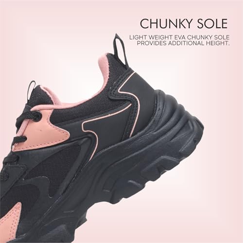 Image of Impakto ChunkFlex Aura Women Chunky Sneaker | Lightweight & Breathable Upper | Comfortable Heel Support | Anti-Skid Outsole for Firm Grip