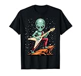 Alien Playing a Flying V Guitar T-Shirt