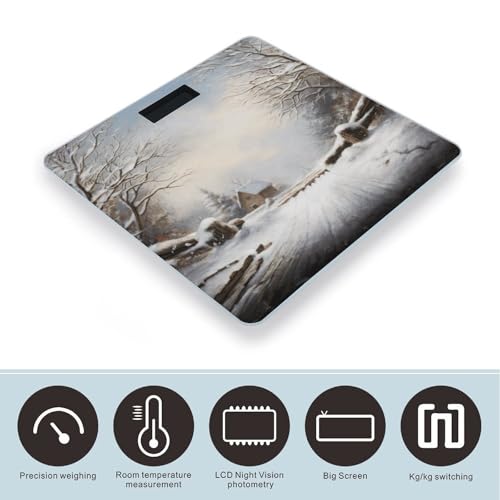 Báscula Digital de Baño con Pantalla LCD y Vidrio Templado miniatura 3