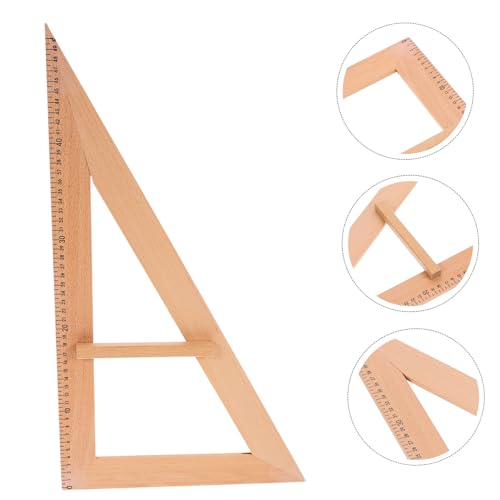 Regla Triangular de Madera Veemoon Escala Clara de Alta Densidad 5