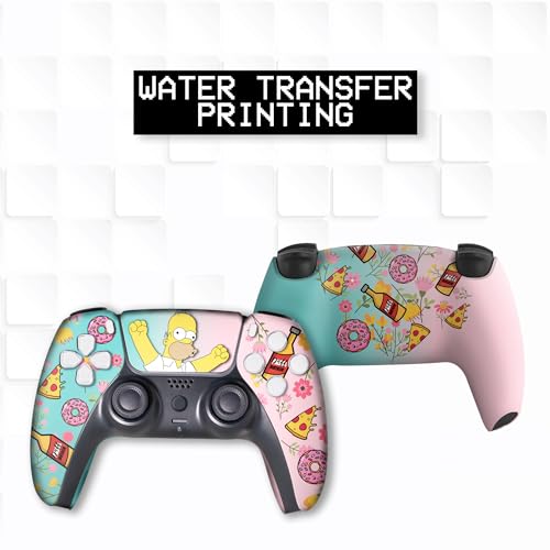 Simpsson Custom PS-5 Controller Wireless compatible with Play-Station 5 Console by BCB Controllers | Proudly Customized in USA with Permanent HYDRO-DIP Printing (NOT JUST A SKIN) (MODDED)