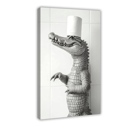 Crocodile papier toilette affiche : rompez la monotonie de vos murs blancs