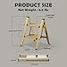 HillhutApex 2 Step Stool, Aluminum Foldable Step Ladder, Lightweight Stable Stool with Wide Non-Slip Pedals, 330lbs Bearing Capacity Ladder for Office,Home,Kitchen - Gold