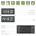KeeKit Digital Wooden Alarm Clock, Electronic LED Desktop Clock with Temperature Humidity Time Display, 3 Alarm Settings, Voice Control, 3 Levels Adjustable Brightness for Home, Bedroom, Office
