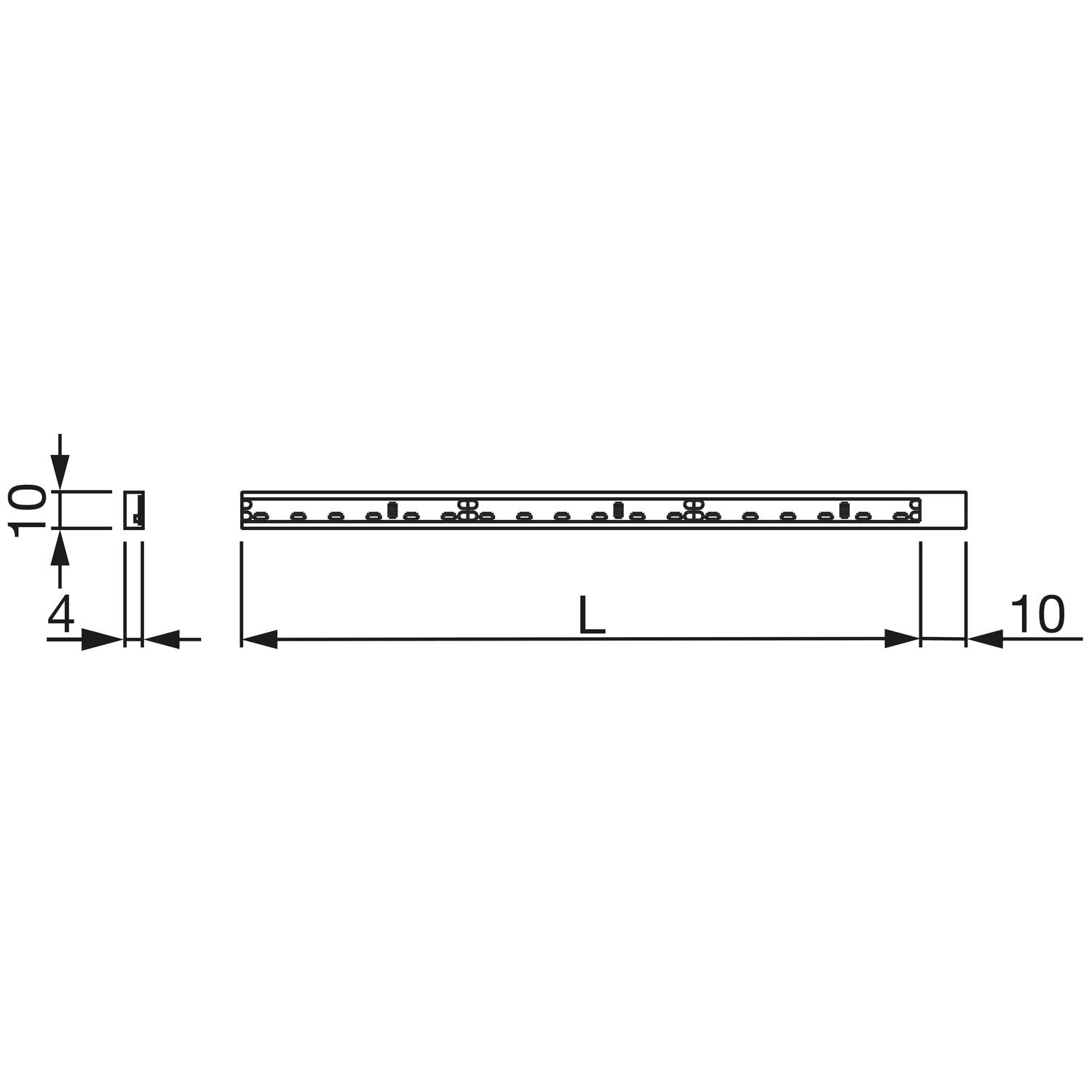 Domus Line Flexyled SEH4 - Striscia LED con rivestimento in silicone, senza punti luminosi, separabile e flessibile, 4000 K, bianco neutro, 12 V, 1000 mm