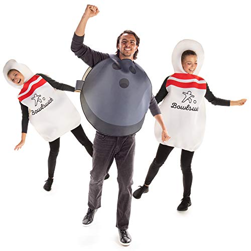 Bowling Alley Buds Halloween Group Costumes - Bowling Ball & Pins Unisex Outift