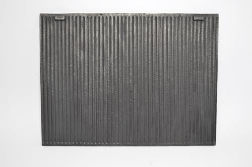 SEZAM Plaque décorative en fonte pour cheminée - Durable, résistante Plaque de four gris - 46,5 x 35 x 0,9 cm