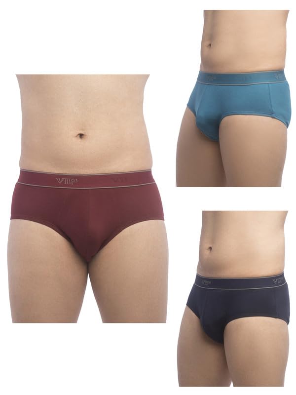 VIP Regal 1001 Men’s Cotton Briefs, Combo Pack of Solid Underwear for Men