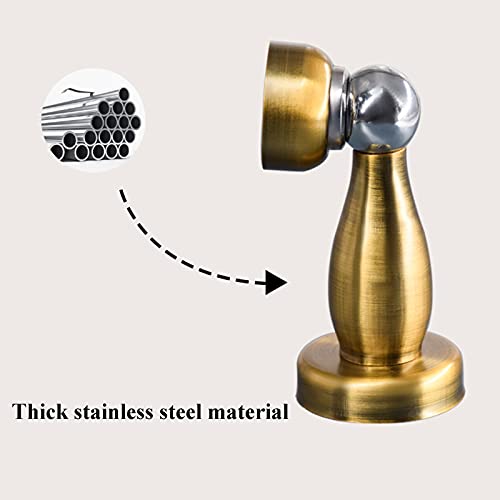 Tope de puerta magnético de níquel cepillado y protector de pared resistente 4