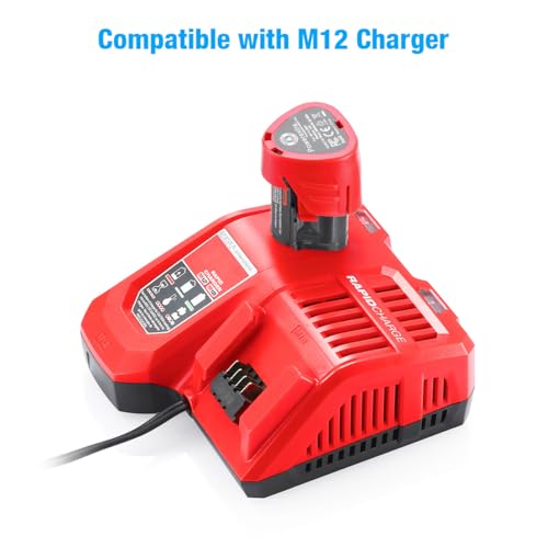 Powerextra 2 Pack 12V 3000mAh Lithium-ion Replacement Battery Compatible with Milwaukee 48-11-2411 48-11-2420 48-11-2401 48-11-2402 48-11-2401 12-Volt Cordless Tools - Thumbnail 6