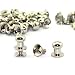 LQ Industrial 30 Pack Silver Round Head Button Stud Slotted Screws 8x10x10mm Chicago Screws Nail Rivet for DIY Leather Craft