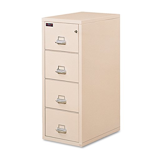 Fireking Fireproof 2 Hour Rated Vertical File Cabinet With 4 Legal Sized Drawers, 22", Parchment #TOP16
