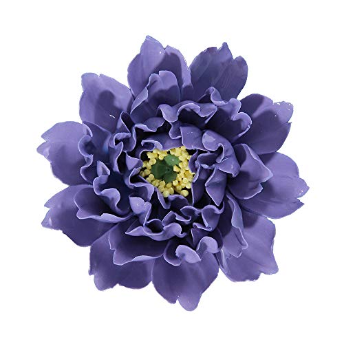 Alycaso Peony Ceramic Flower Wall Décor Artificial 3D Flower Wall Art For Living Room Home Hallway Bedroom Kitchen Farmhouse Bathroom Dining Room, Purple, 5.90 Inch #TOP14