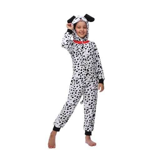 Sincere Party Costume d'enfant Dalmatien,Combinaison pour chien en laine tachetée M(6-8)