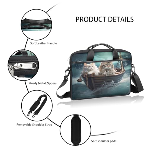 Bolso para portátil tipo maletín de madera divertida para laptop 15 pulgadas miniatura 4
