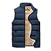 Zilosconcy Oversized Mantel Herren Winter Warmer Hoodies Ärmellos Weste Wintermantel Fleeceweste Ärmellos mit Kapuze Plüschweste Steppweste Cardigan Outdoor Weste Jacke