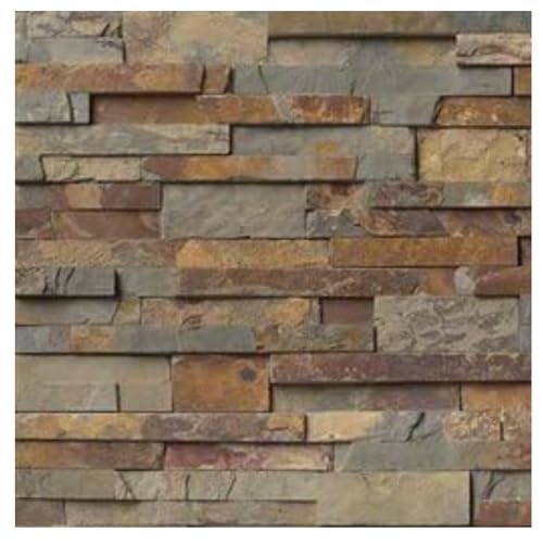 Tenedos Gold Rush Slate Ledger Wall Panel 6x24 Natural Stone