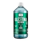 Glicerina Vegetal 100% Pura - 1000 ml | Uso Cosmético y Artesanal | Hidratante Natural para Piel, Cabello y Jabones y otros usos.