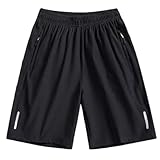 ハーフパンツ ショートパンツ メンズ スポーツ 大きいサイズ ストレッチ スリム 接触冷感 短パン 部屋着 速乾 ジッパーポケット ひざ上 5分丈 スキニー 大きいサイズ 黒 灰 紺
