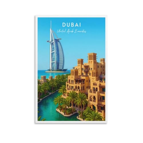 Dubai Travel Canvas Wall Art 20x30in (50x75cm)