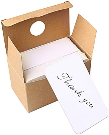 nuosen 100 Pieces Blank Kraft Paper White Blank Cards, Message Card Word Card Halloween Christmas Day DIY Gift Card (White)