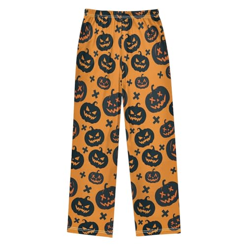 Halloween Pajama Pants Orange Halloween Pumpkin Long Sleep Pants Lounge Bottoms2