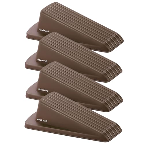 Rubber Door Stoppers for Security Wedge for Bottom of Door on Carpet, Concrete, Tile, Linoleum & Wood - Heavy Duty Door Stop Wedge Ideal for Homes&Schools&Offices&Workshops