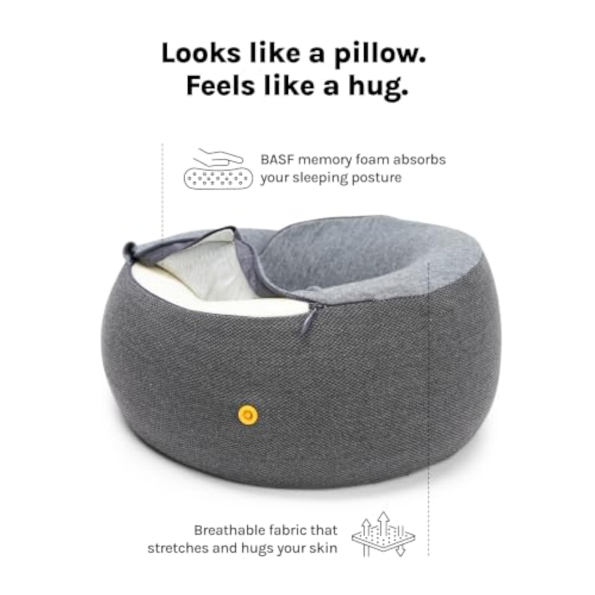 Travel Neck Pillow with Cover for Neck Support
