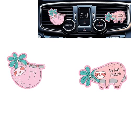 Image of Funny Pink Sloth Air Freshener Clips,Car Vent Clip,Car Decorative Clip, Car Air Conditioner Clip,Automotive Interior Decoration Gifts for Men /Women