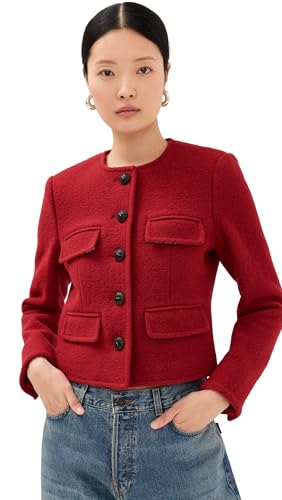 BEARDSLEY(BEARDSLEY GALLARDAGALANTE) / ジャケット/FREE/ポリエステル/RED/BEZ1051205A0010 Amazon.com: Veronica Beard Women's Leslie Jacket, Crimson, Red, 6