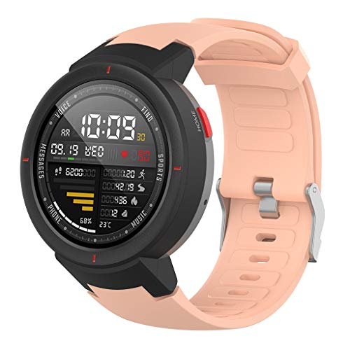 Shan-S 20mm Bands Compatible for Amazfit Verge Smart Watch,Soft Sport Silicone Straps Replacement