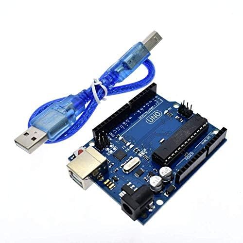 ROBODUINO UNO R3 Development Board with USB Cable, Microcontroller Board for Electronics Projects. (ATMEGA328P IC)