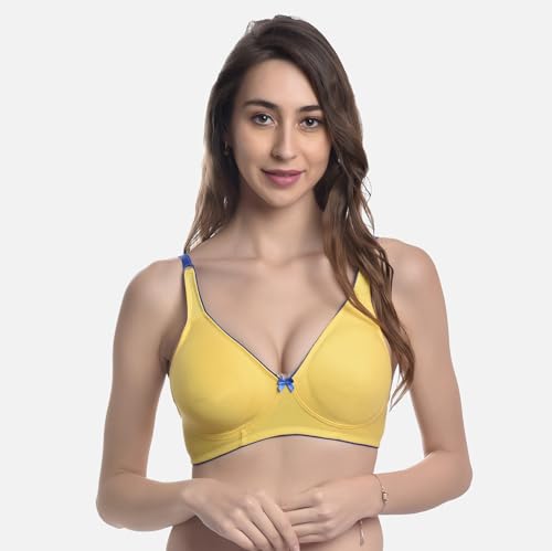 Image of FIMS - Fashion is my style Women Cotton Blend Non-Padded Non-Wired Moulded Bra Multicolor Cup- B